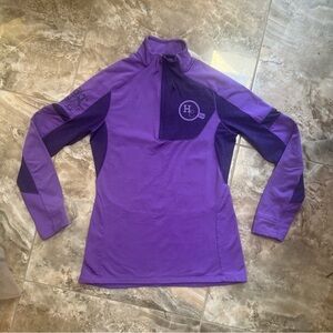 Running Lightweight Fleece Lined Purple Quarter-Zip Pullover Sz XS